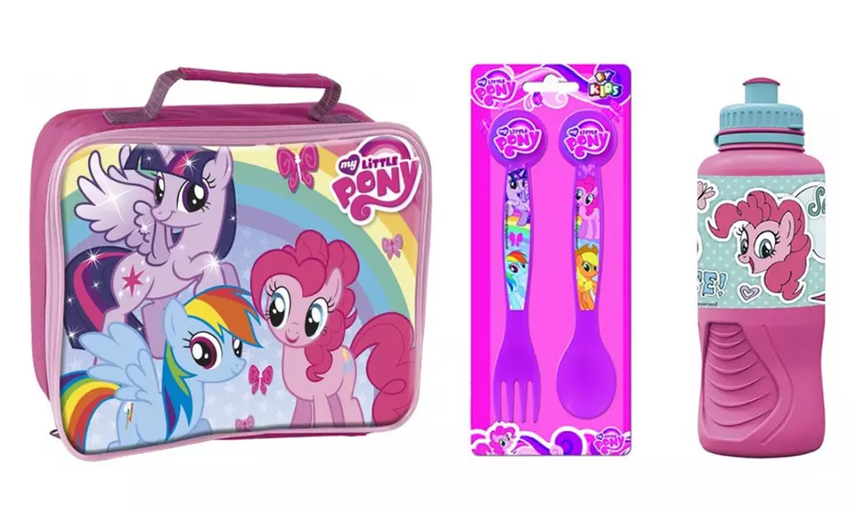 My Little Pony Fork and Spoon (£3.98), Sports Bottle (£6.98) and Lunch Bag (£9.98) - Primary Image