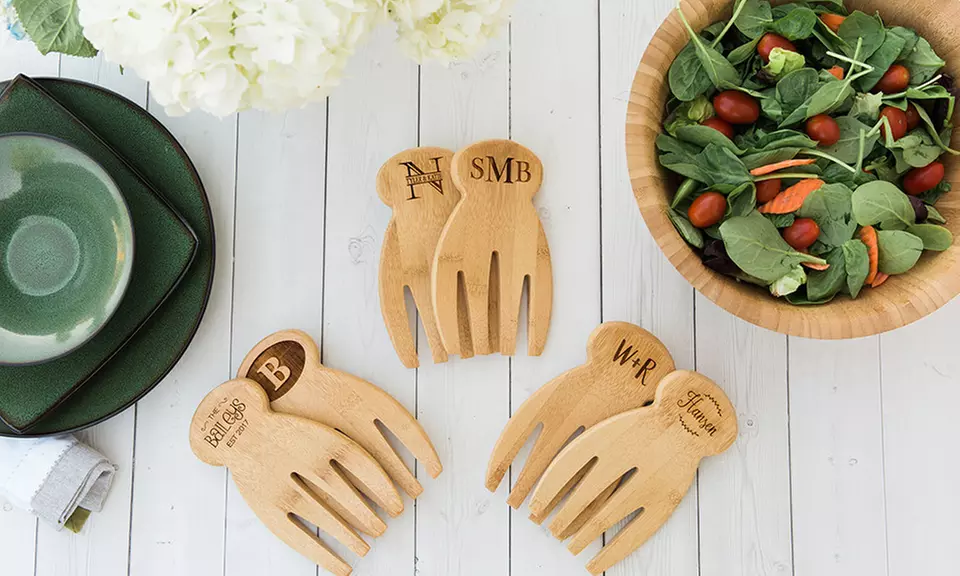 One, Two, Three, Five, or Ten Sets of Personalized Salad Hands from Qualtry (Up to 85% Off) - Second Medium