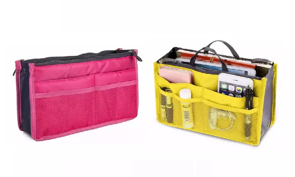 1 o 2 borse organizer da viaggio per cosmetici