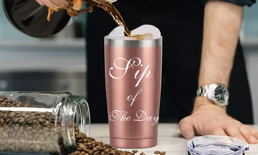 Image 1: Personalised Travel Tumbler Cup