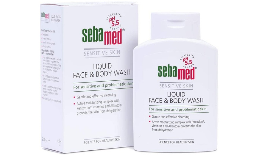 Image 1: Two-Pack of Sebamed Face and Body Wash 200ml