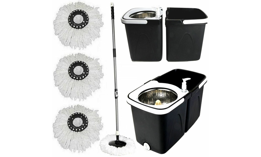 Image 2: Duo Floor Spin Mop with Three Heads