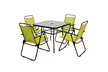 Set da Pranzo 6 Pezzi per Giardino con Ombrellone e 4 Sedie Shally Dogan - Image 7