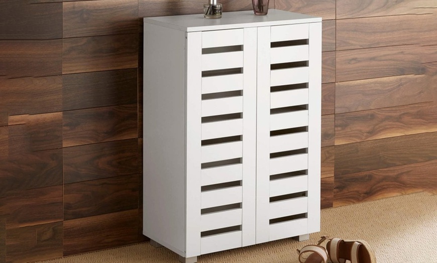 Image 10: Furniture Dealz Oslo Two Door Shoe Storage Cabinet