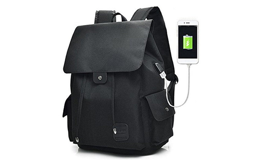 Image 2: USB Charging-Port Backpack