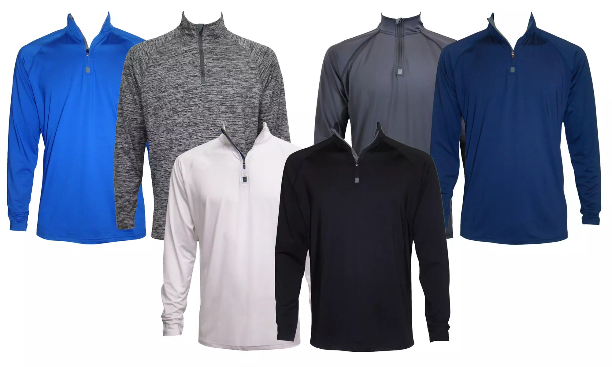 Victory Sportswear Men's Lightweight Active ¼-Zip Stretch Pullover (2-Pack) - Primary Image