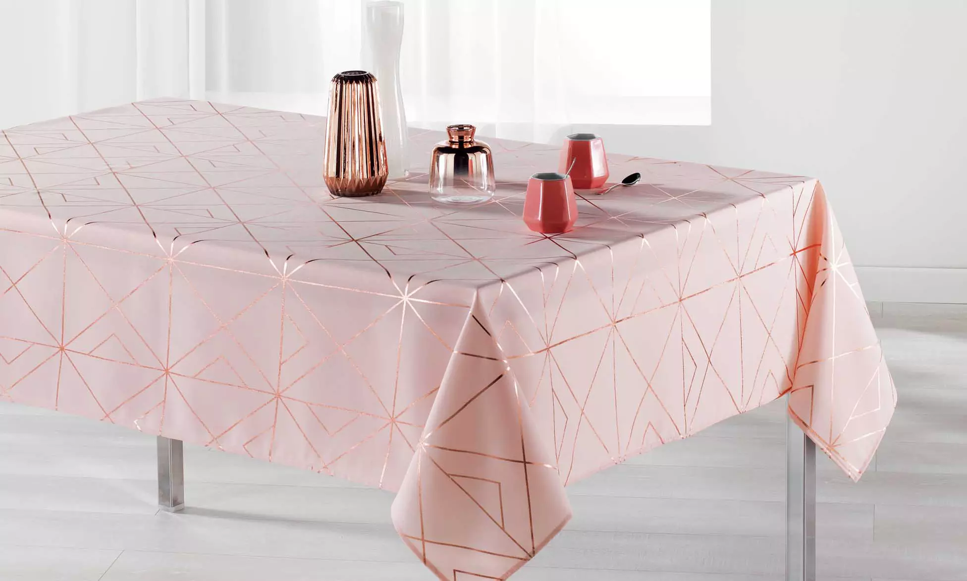 Nappes rondes imprimées métallisées - Primary Image