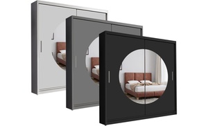 Modern-Style Sliding Mirrored Door Wardrobe