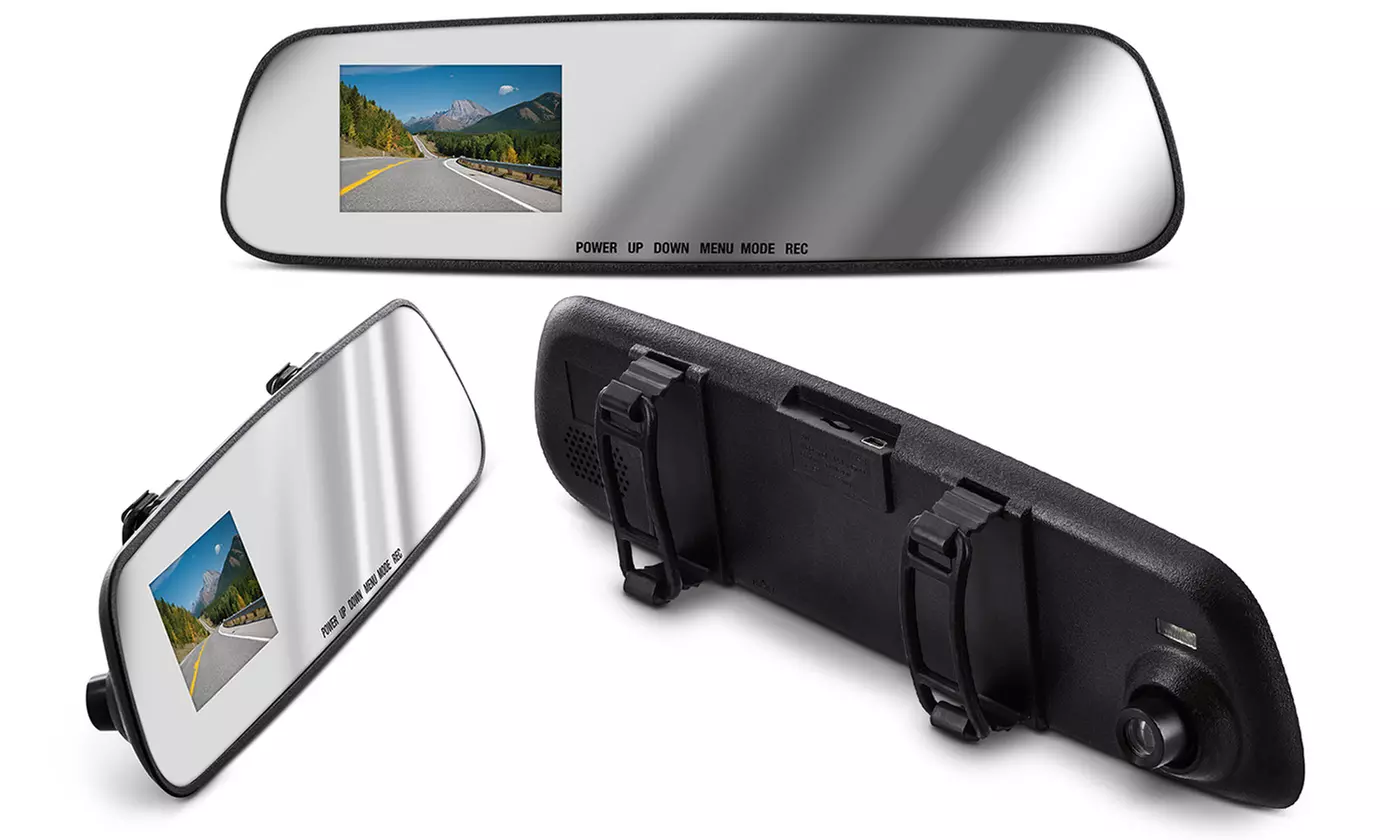 Aduro MirrorCam Rearview Mirror Dash Cam Video Recorder - Second Medium