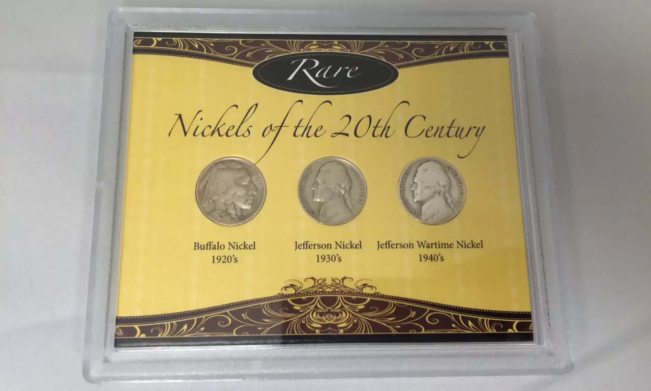 Rare Nickels of the 20th Century with Certificate of Authenticity (3-Piece) - Primary Image