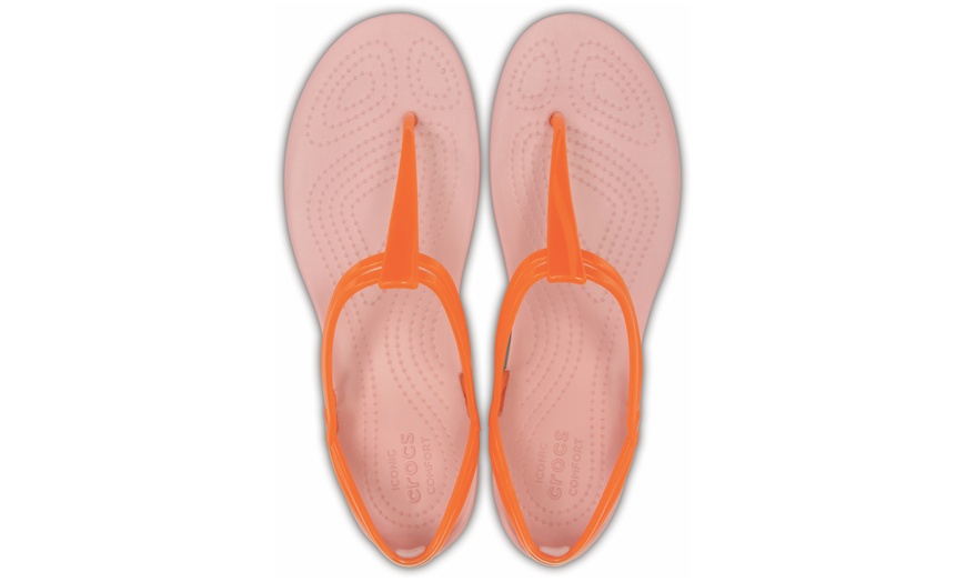 Image 14: Crocs Isabella T-Strap Sandals