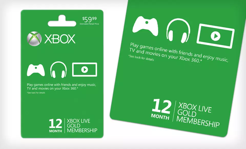 $45 for an Xbox Live 12-Month Gold Membership ($59.99 List Price). Free Shipping. - Second Medium