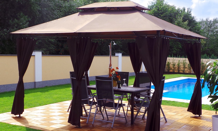 Image 3: LED 3m x 4m Gazebo Minzo