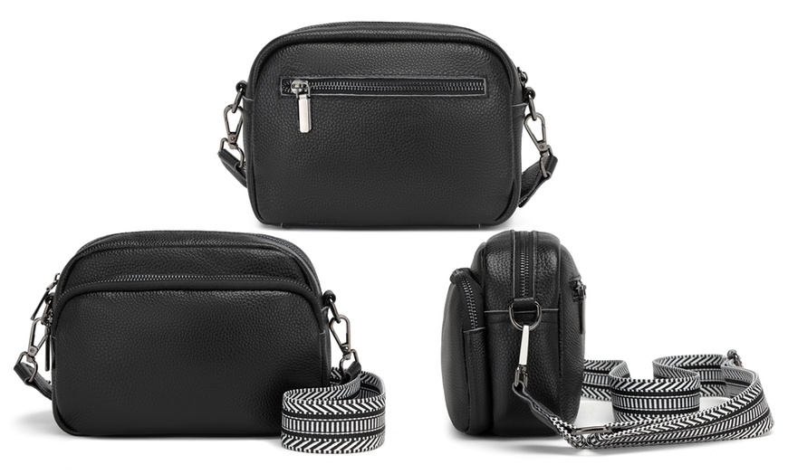 Image 9: Crossbody-Schultertasche aus Echtleder