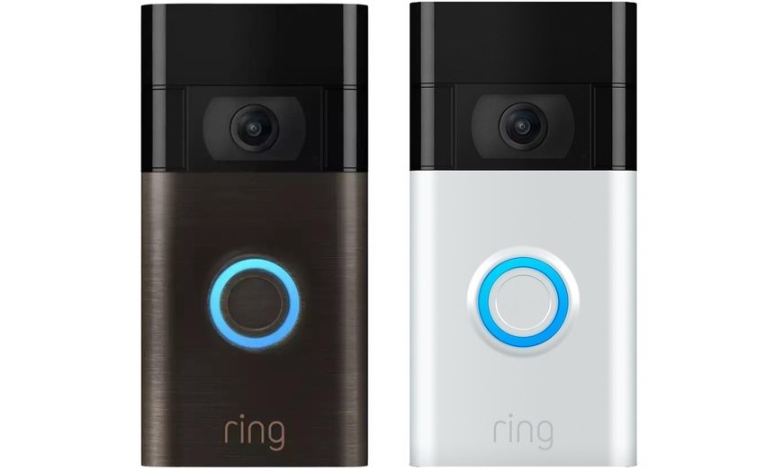 Image 1: Ring Video Doorbell; Wireless, WiFi connected, 2nd Gen