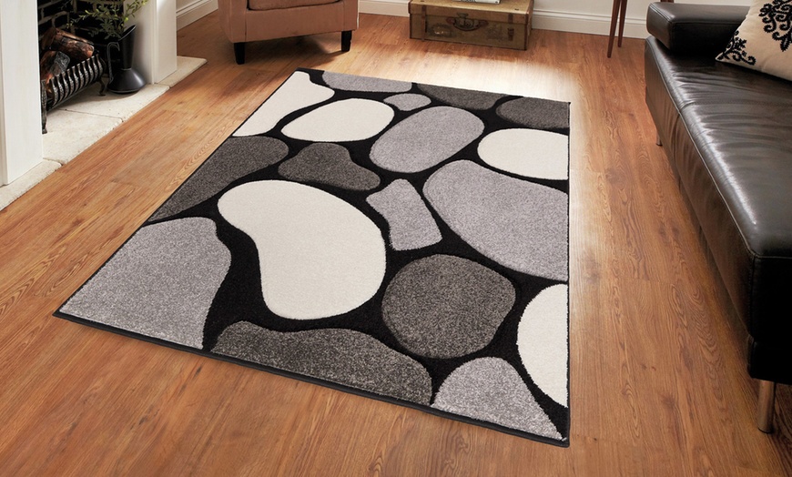 Image 2: Smart Living Carved Floor Rug