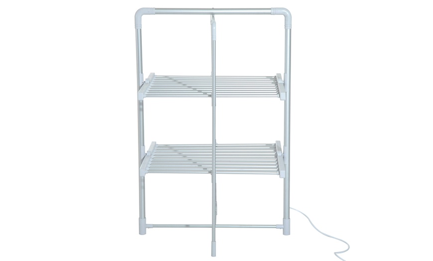 Image 3: Heated Two-Tier Clothes Airer