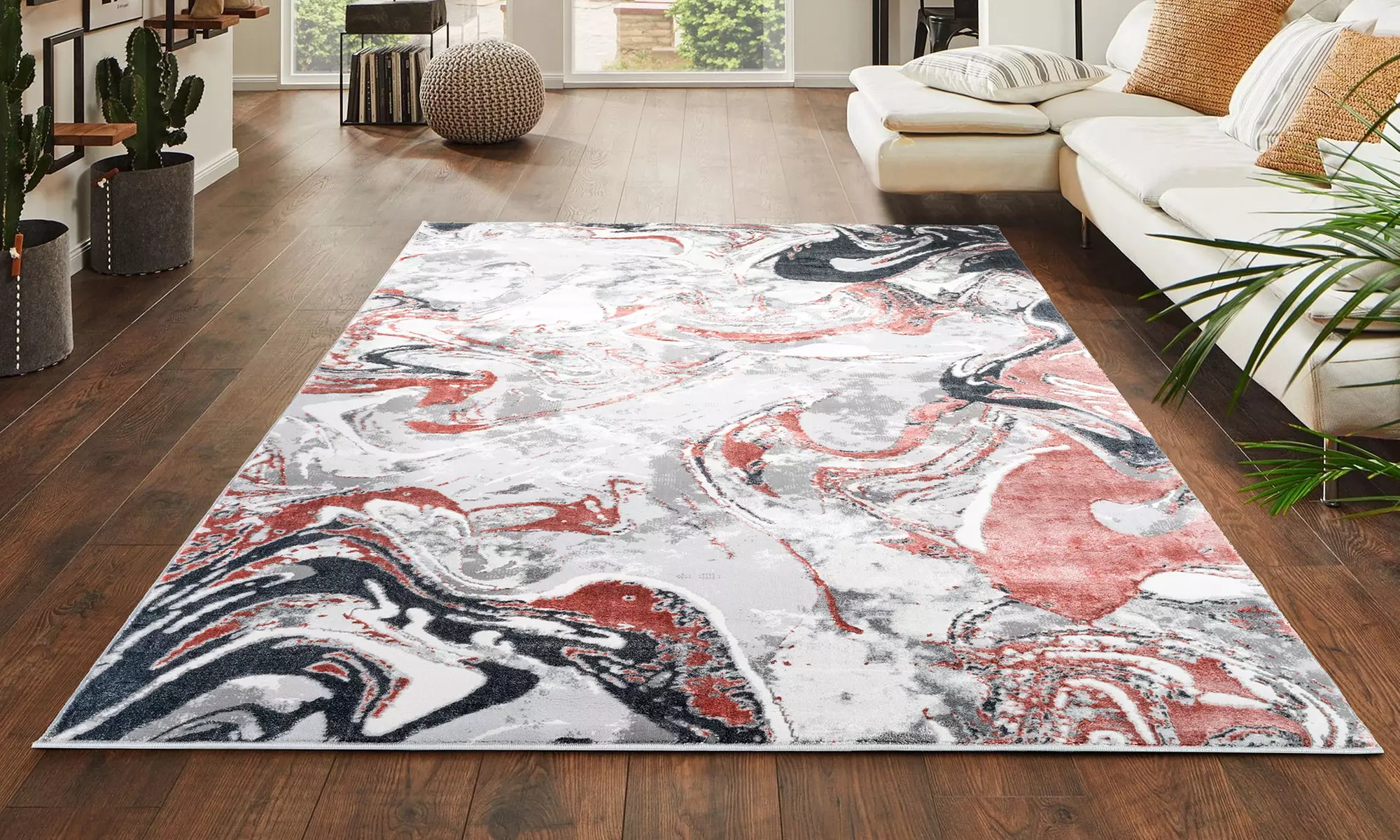 Modern Abstract Emperor Contemporary Thick Rug