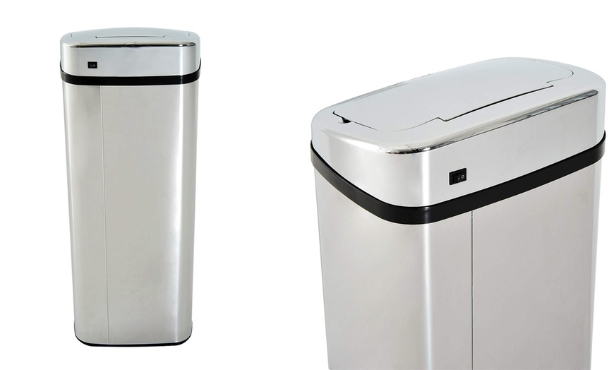 Image 1: HomCom 50L Sensor Bin