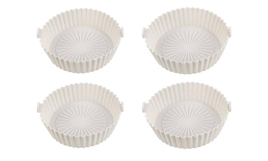 Image 13: Set of Two or Four Reusable Air Fryer Silicone Pots