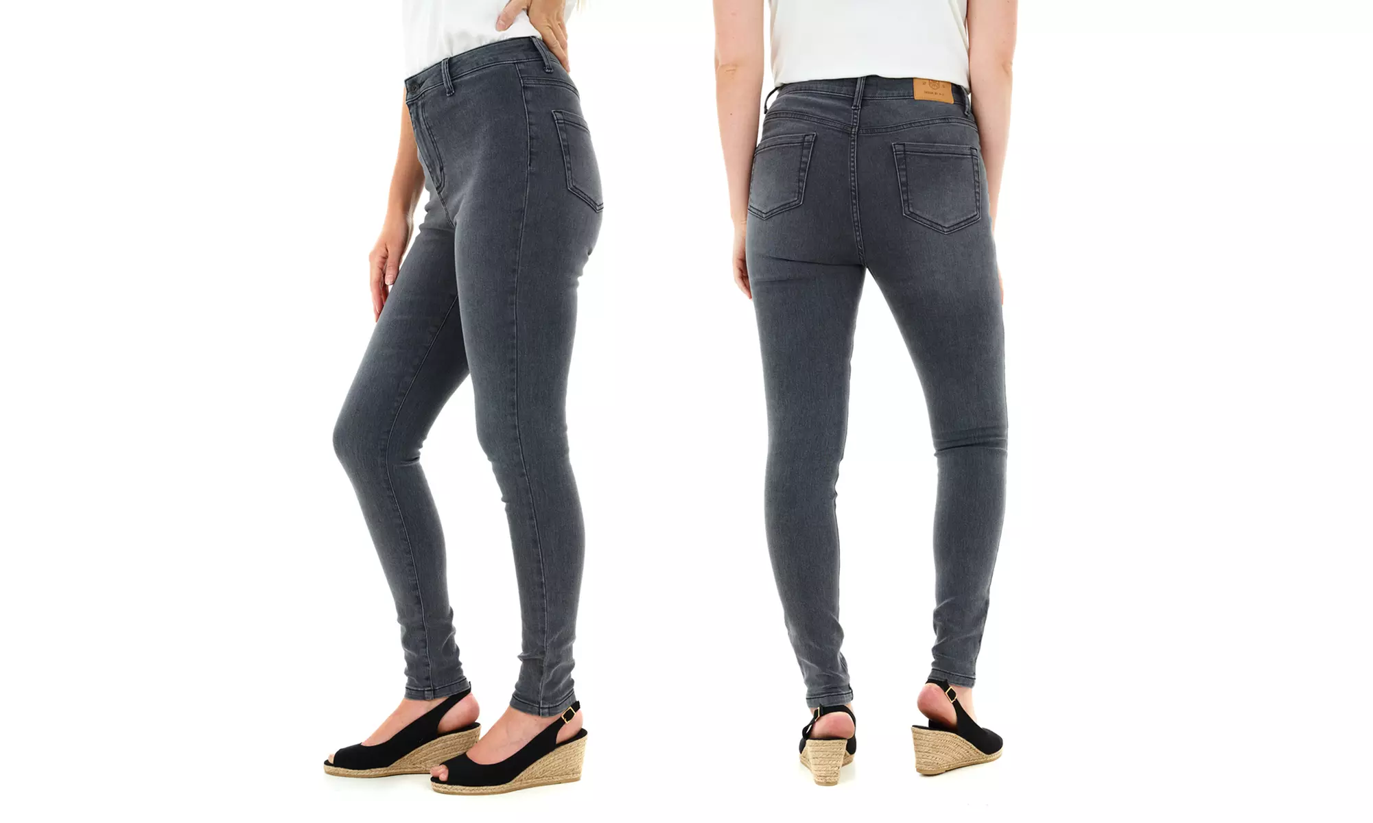 High-Waisted Skinny Fit Denim Jeans