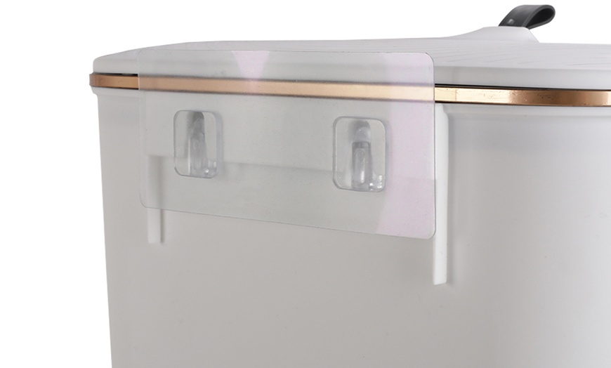 Image 6: Kitchen BathroomCompact Hanging Waste Bin with Lid