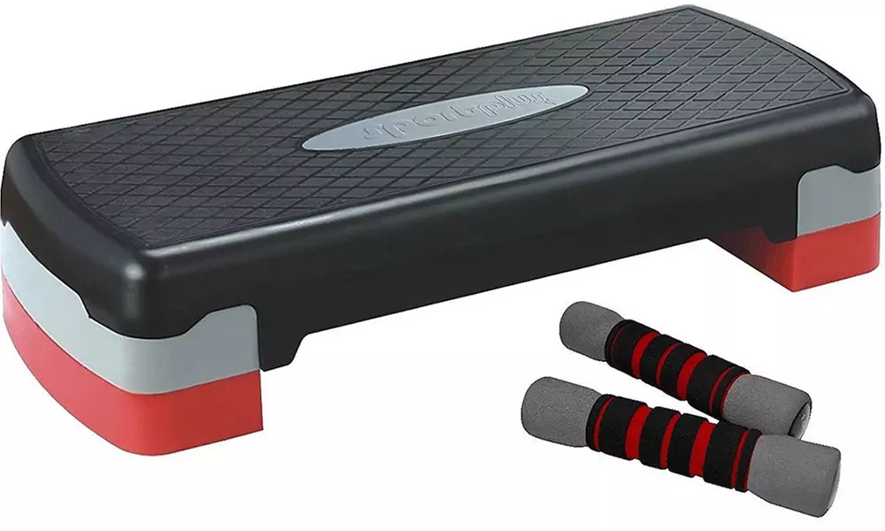 SportPlus Aerobic-Steppbrett SP-ASP-001 mit 2 1 kg Hanteln - Primary Image