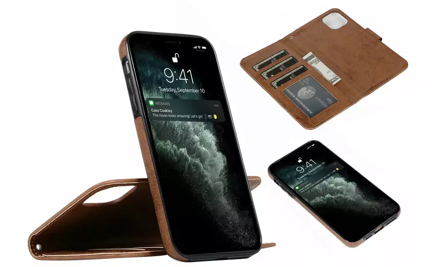 Image 15: Etui pour iPhone en suède PU