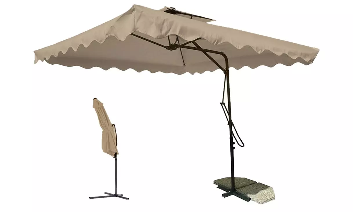 Ombrellone da giardino decentrato