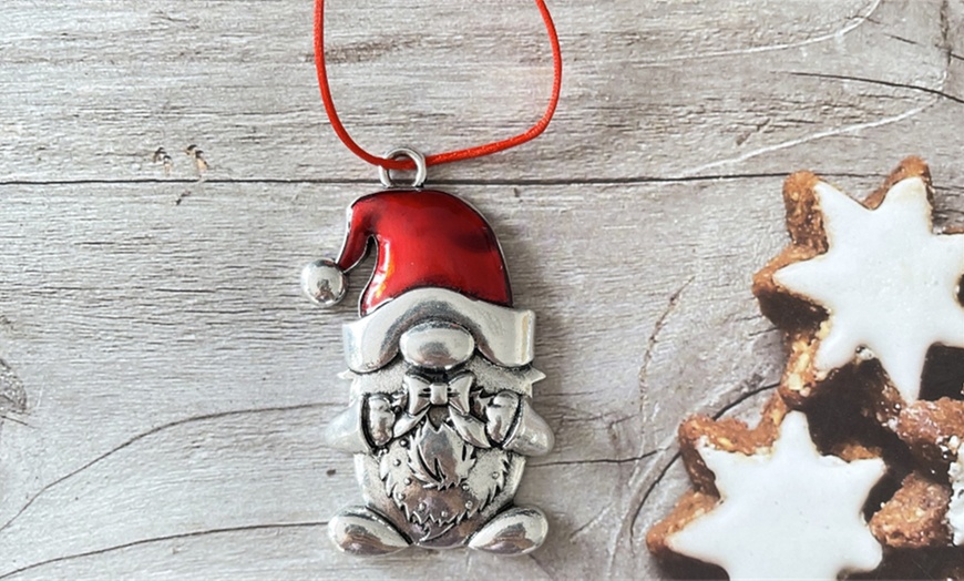 Image 8: Christmas Gonk Gnomes Metal Hanging Decorations