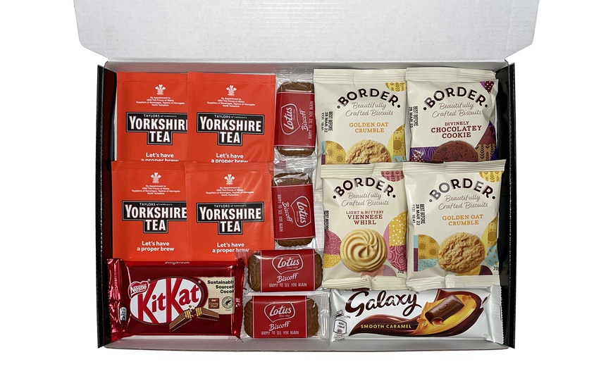 Image 1: Yorkshire Tea, Biscuits and Chocolate Treat Gift Box