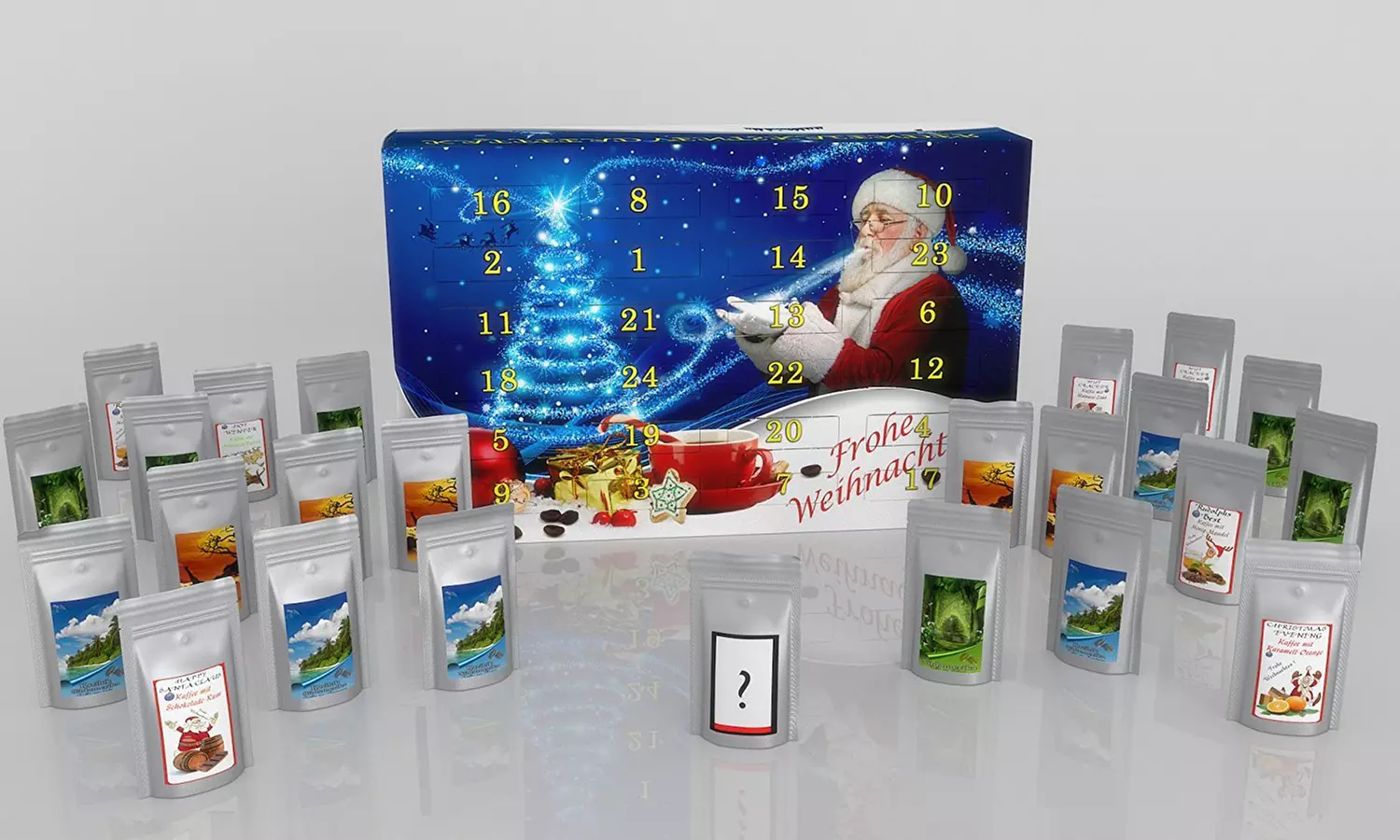 Kaffee-Adventskalender mit 24 Päckchen Kaffee - Primary Image