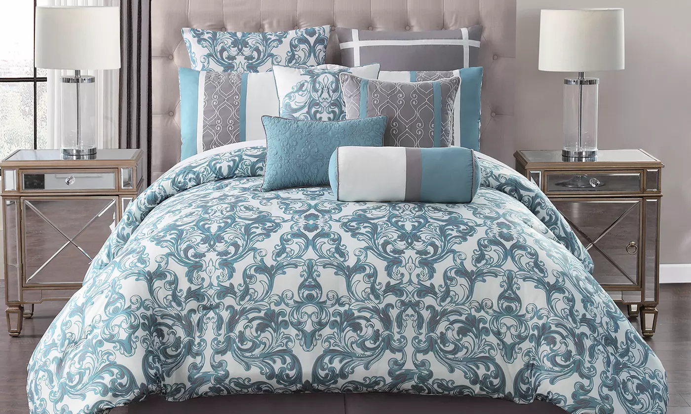 Adeline 10-Piece Embroidered Comforter Set - Second Medium