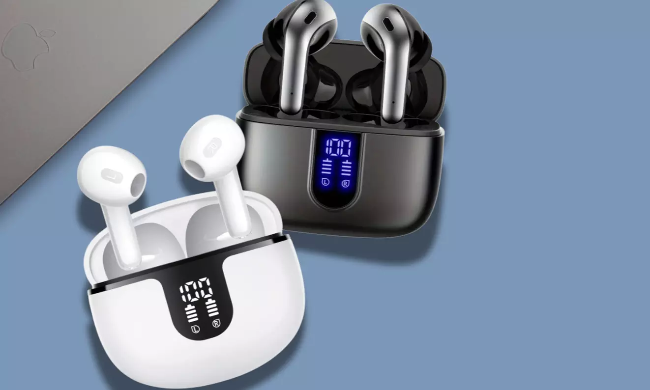 Zwarte of witte oortjes met oplaadcase