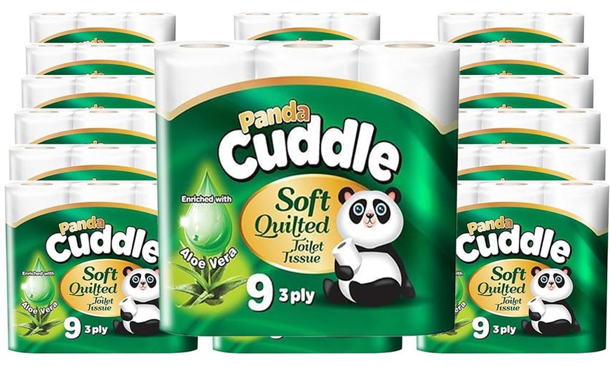 Image 1: Bulk Buy - Panda Cuddle Aloe Vera Quilted Toilet Roll