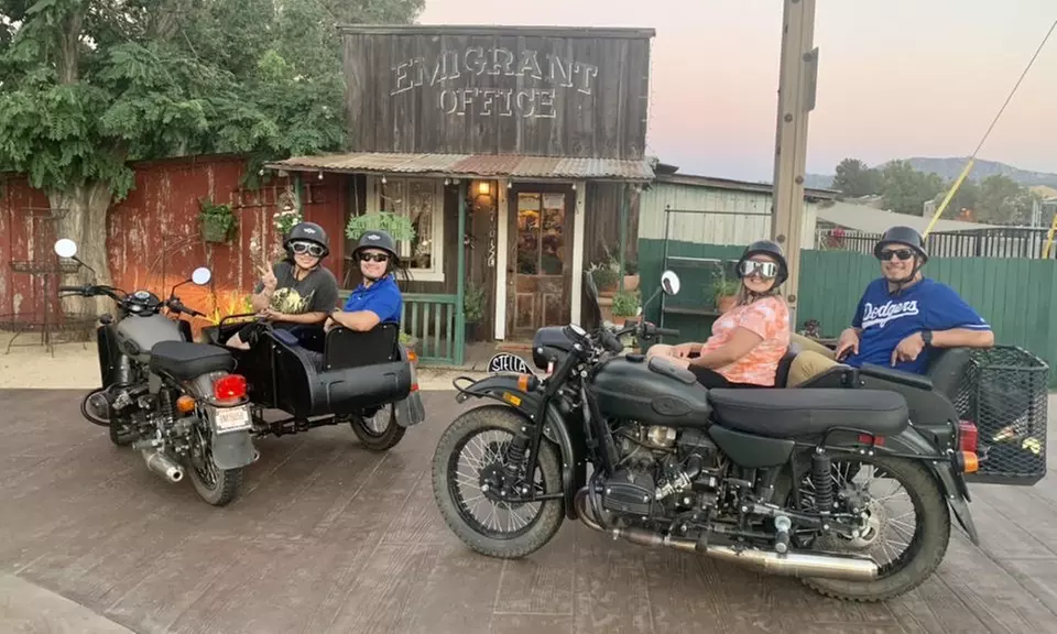 Ride through Napa's beauty 90-minute ''Vintage Motorcycle Sidecar Scenic Tour'' for Two, Four or Six  - Primary Image