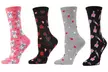 Round The Clock Women's Super Soft Novelty Crew Socks (4 Pairs) - Second Medium