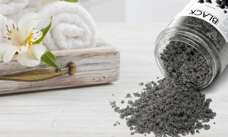 Fino a 3 scrub corpo esfolianti levigante purificante al sale nero Efory Cosmetics