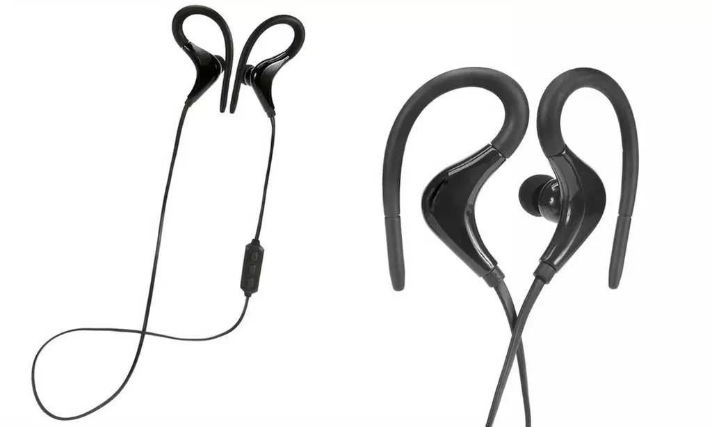 1Voice JM1 Wireless Bluetooth In-Ear Headphones with Mic and Ear Hooks - Primary Image