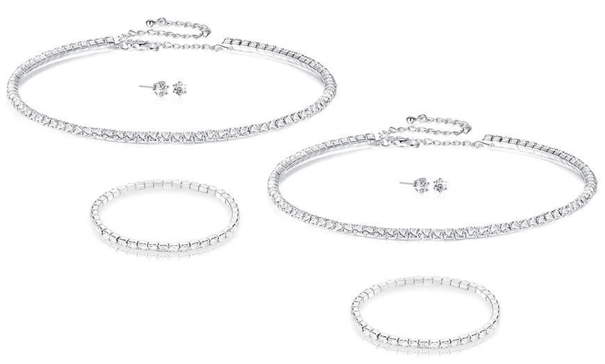 Image 4: Eira Wen Single/Double Row Tri-Set Made with Crystals from Swarovski®