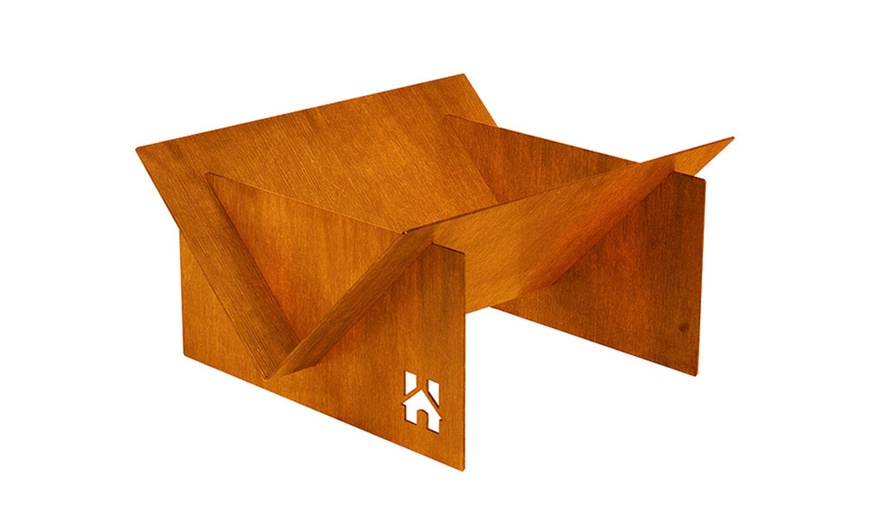 Image 4: Home Deluxe Holzlege aus Stahl „Ätna“