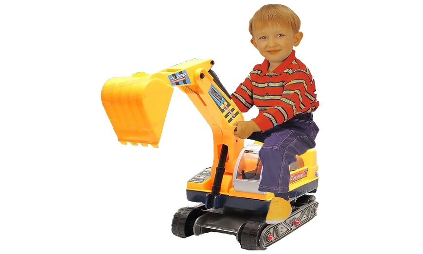 Image 2: Kids' Ride-On Excavator