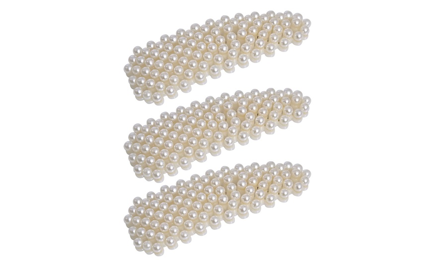 Image 4: Pearl-Beaded Hair Clips