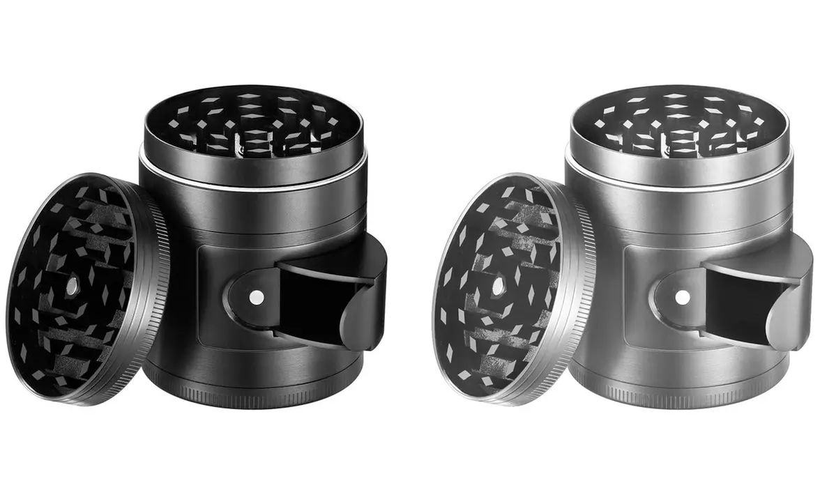 FlyHigh 5-Piece Titanium Herb Grinder with Easy-Access Window - Primary Image
