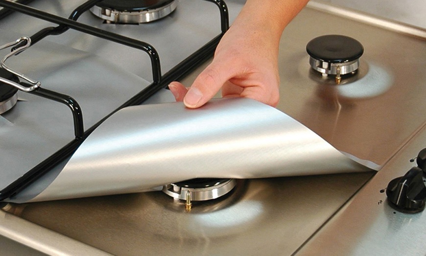 Image 3: Non-Stick Stove Hob Protector Set