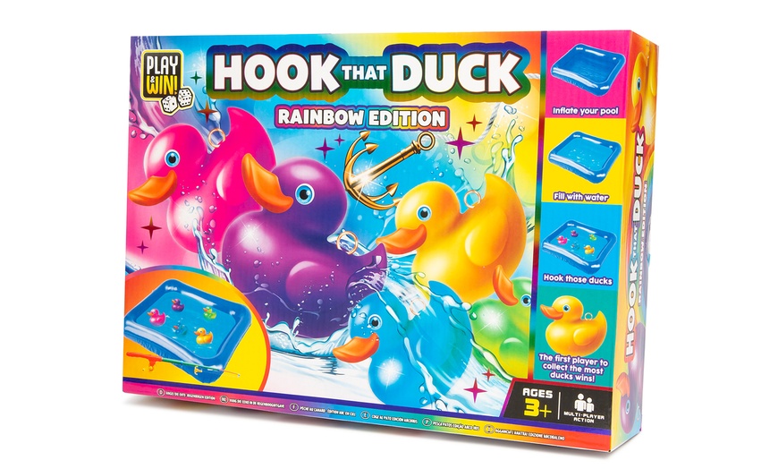 Image 3: One or Two RMS Hook That Duck Toys Rainbow Edition