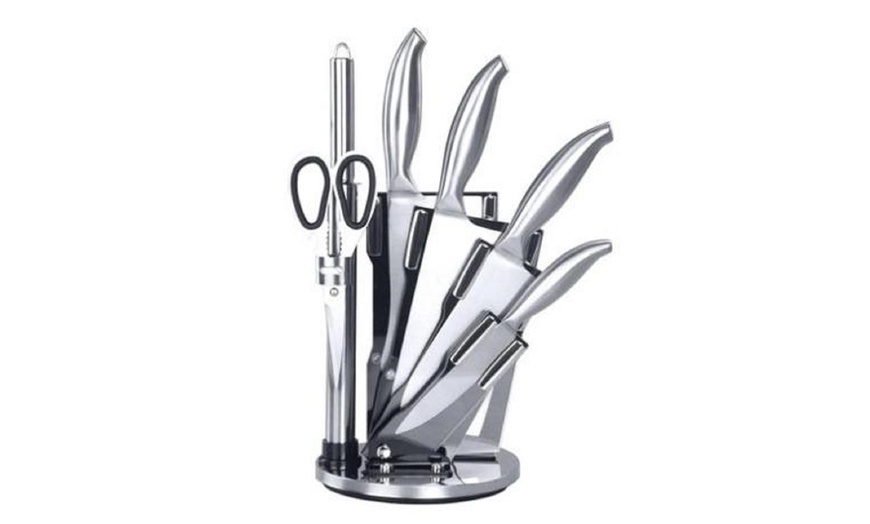 Image 7: Eight pieces Kitchen Knife Set with Rotating Block