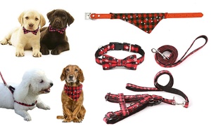 Xmas Pet Collar with Leash