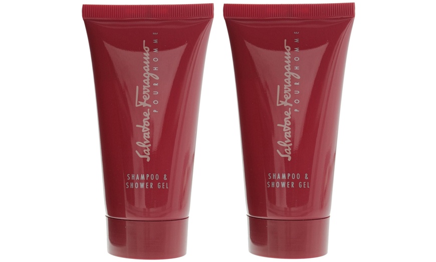 Image 1: Two-Pack of Salvatore Ferragamo Pour Homme Shower Gel and Shampoo 75ml