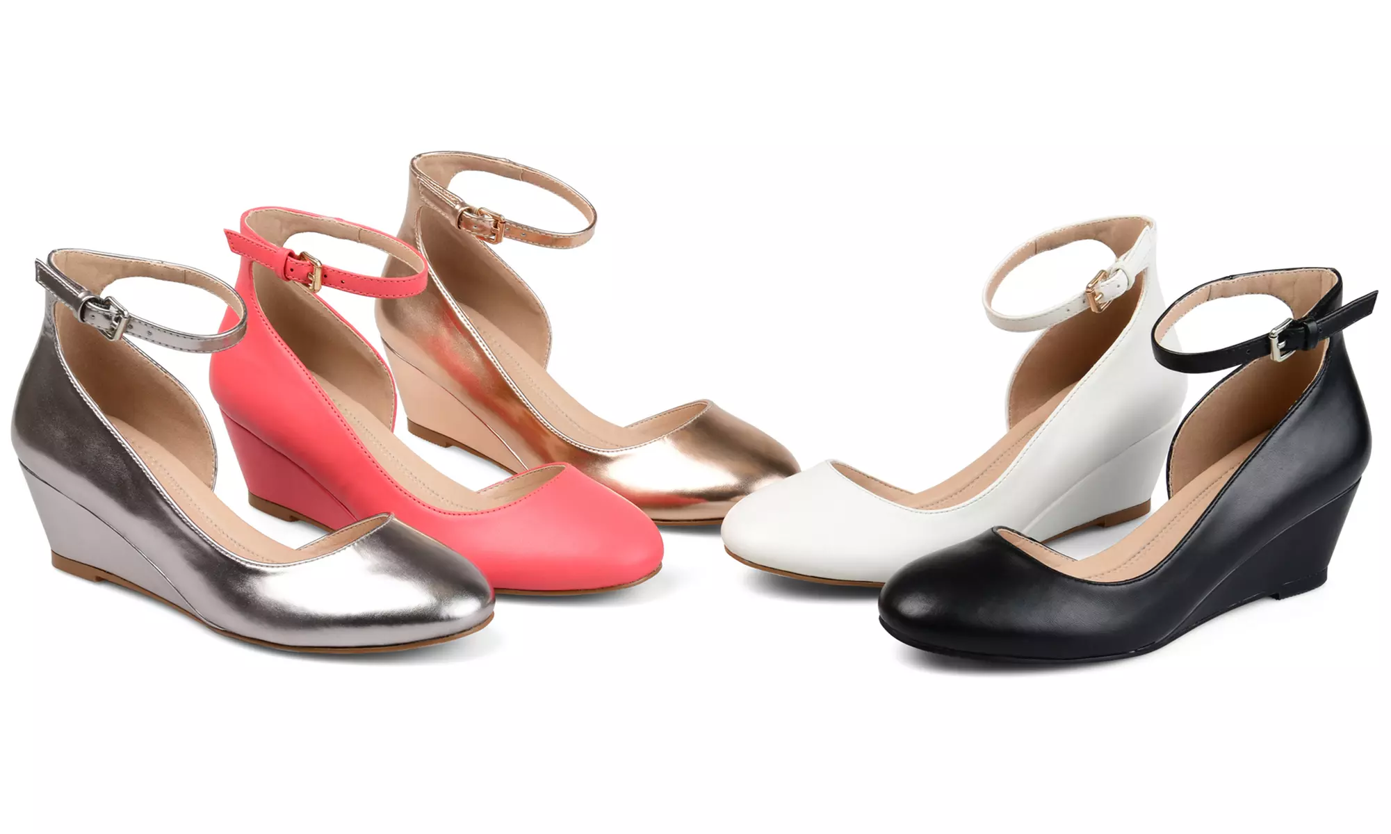 Journee Collection Women's Ankle-Strap Wedges - Primary Image